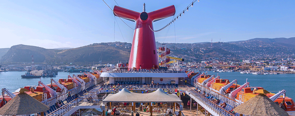 view of carnival cruise funnel