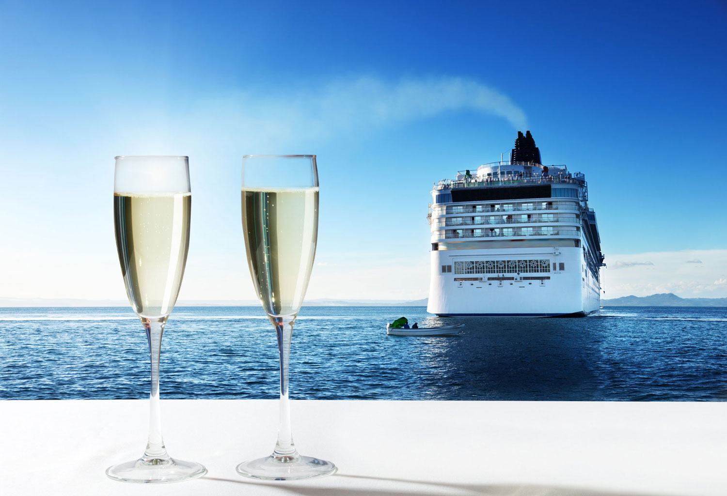 champagne Glasses cruise ship