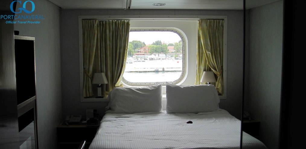 stateroom with a window
