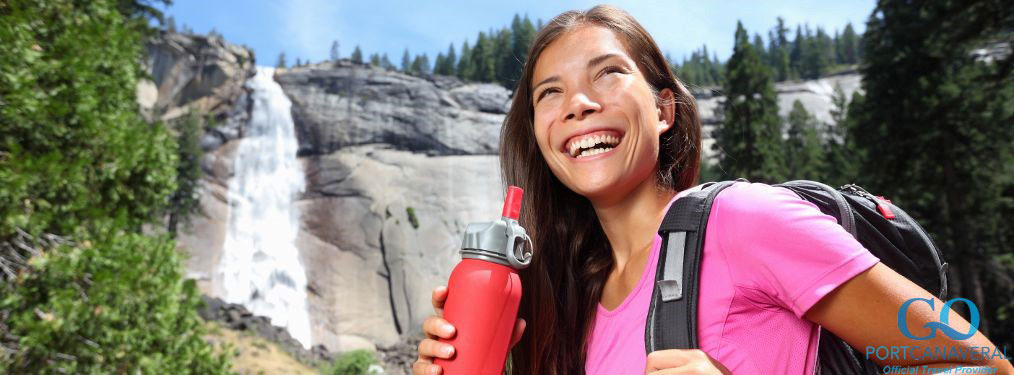 Woman enjoying her water bottle