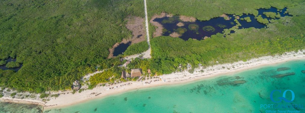 Palancar Beach as viewed from the air