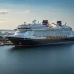 A Disney Cruise Line ship at Port Canaveral.