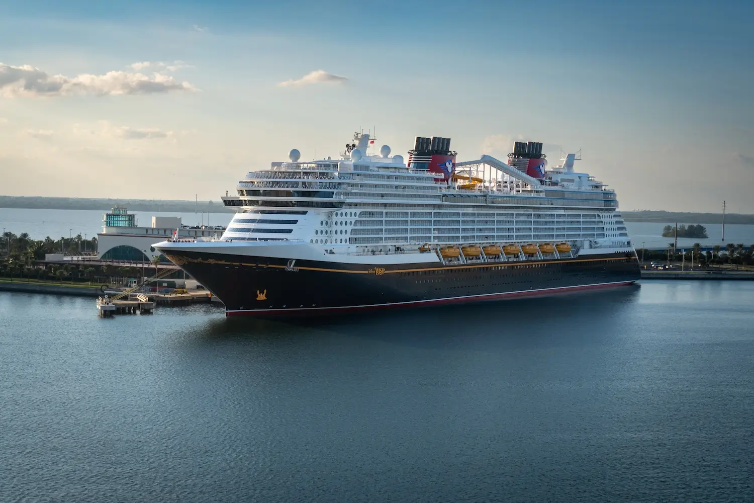 A Disney Cruise Line ship at Port Canaveral.