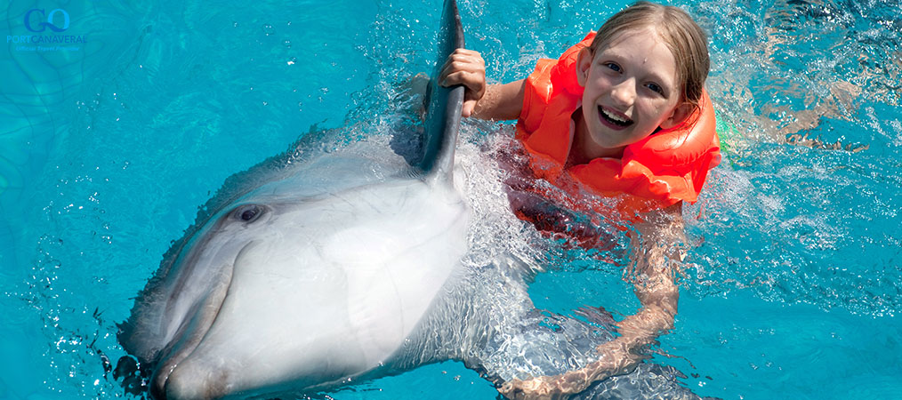 kid enjoying the dolphin excursion