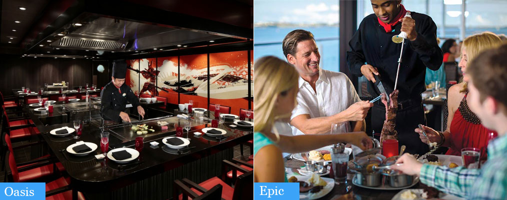 oasis dining vs epic dining comparison