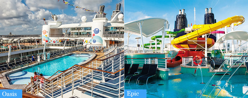 oasis and epic pools side by side