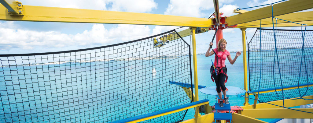 ropes course on a cruise