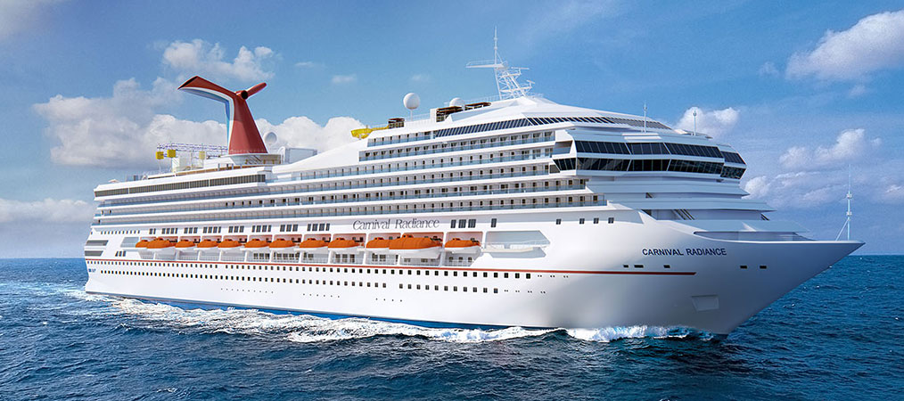 Rendition of Carnival Radiance at sea