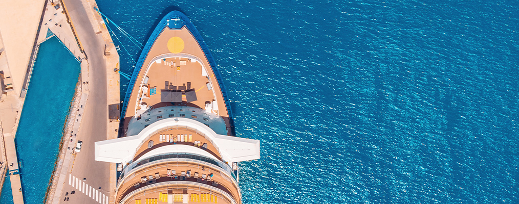 cruise ship docked in port