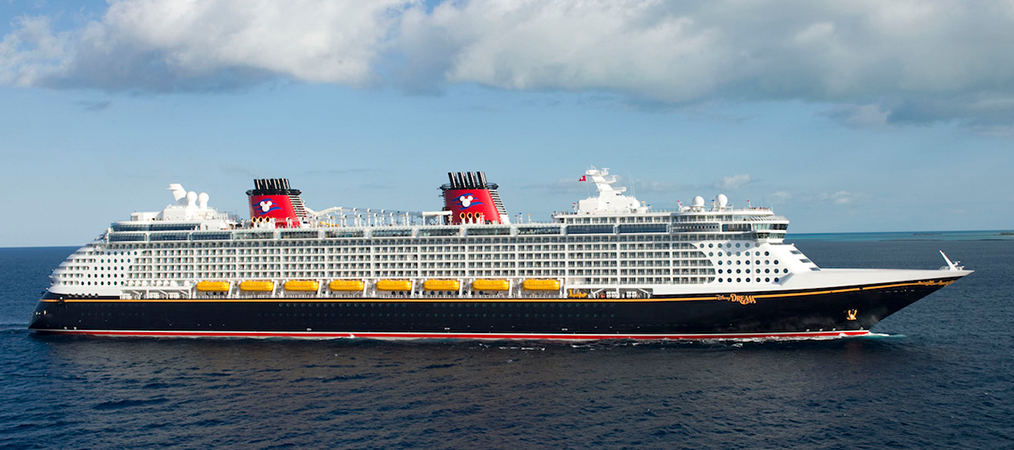 Disney Dream cruise ship out of Port Canaveral at sea