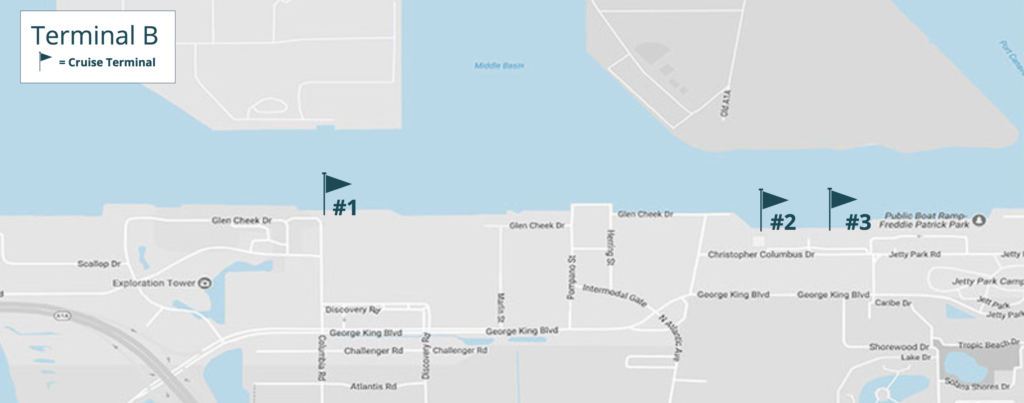 Map of Port Canaveral Cruise Terminal B