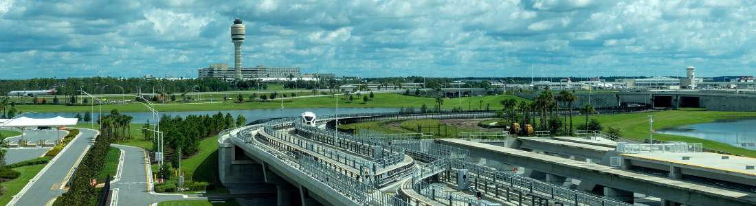 view of orlando airport when cruising from port canaveral