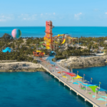 Aerial view of Perfect Day at CocoCay, Royal Caribbean's private island in the Bahamas