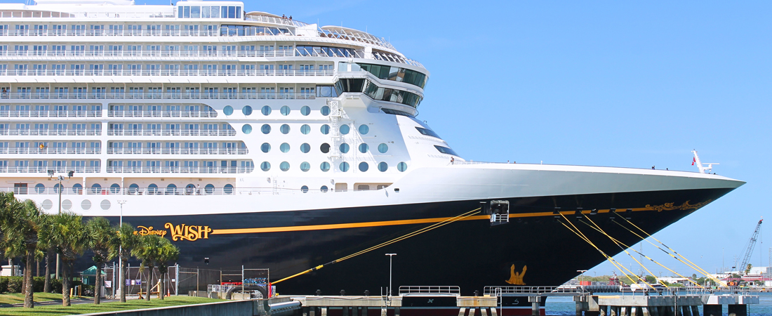 Disney Wish ship ready for disembark at Port Canaveral