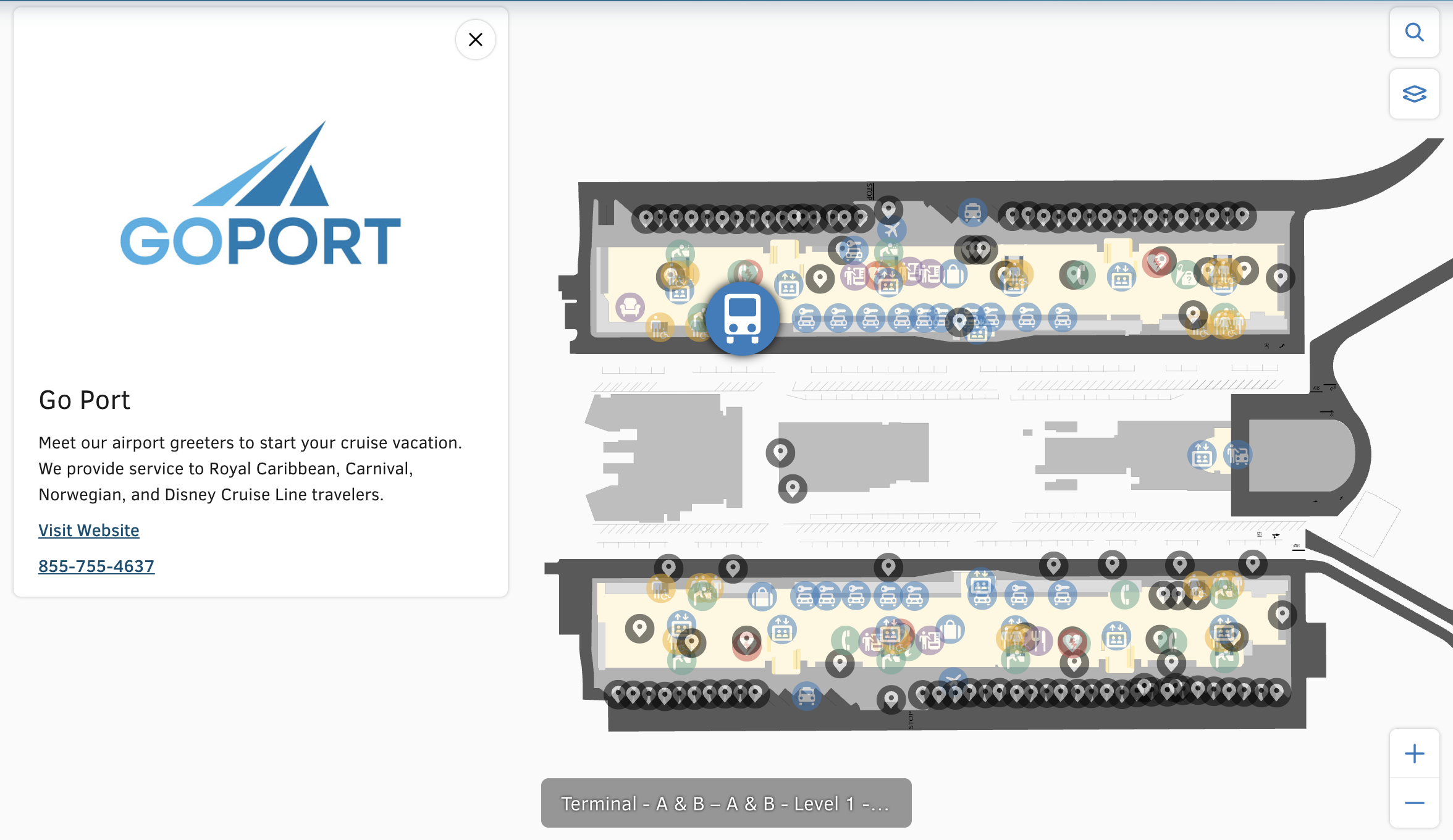 terminal a map for mco cruise travelers