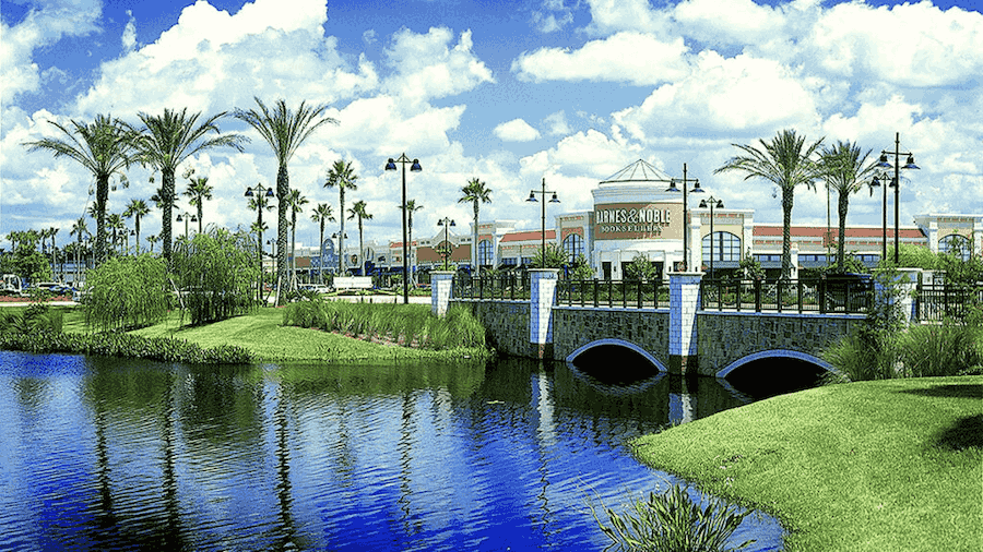 Waterford Lakes Town Center area for guests to go shopping before their cruise. 