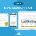 Image displaying the new search bar and homepage features.
