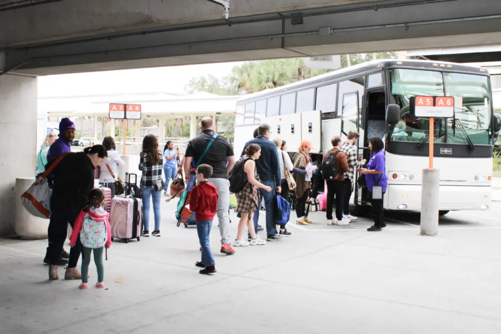 Go Port guests boarding the motorcoach at Port Canaveral.