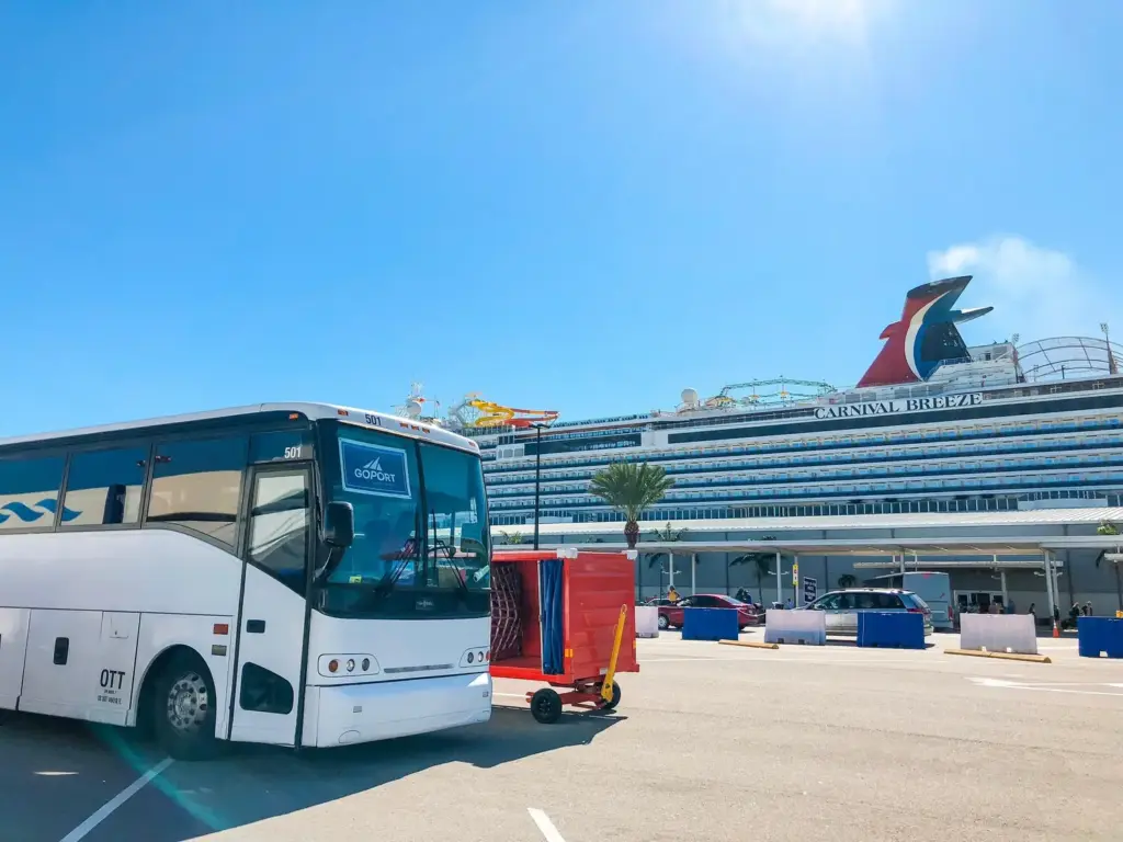 Go Port bus parked at port canaveral