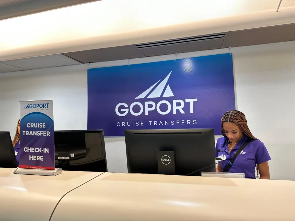 Go Port greeters at MCO transportation counter 