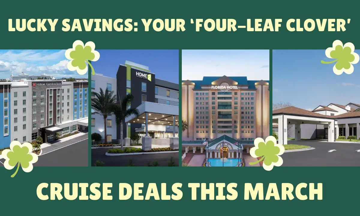 Image features four hotels that are featured in the Go Port March package deals.