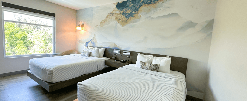 Two queen beds guest room